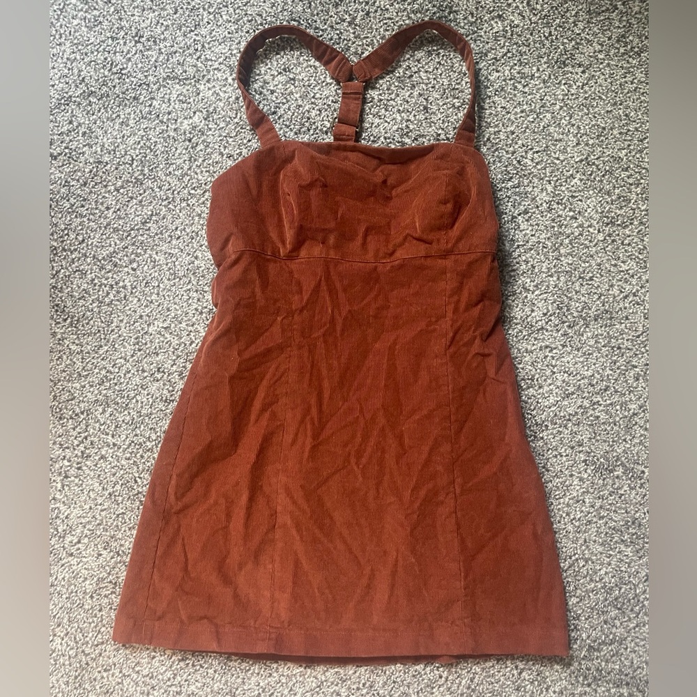 Urban Outfitters- Rust Brown Sleeveless Jumper Dress